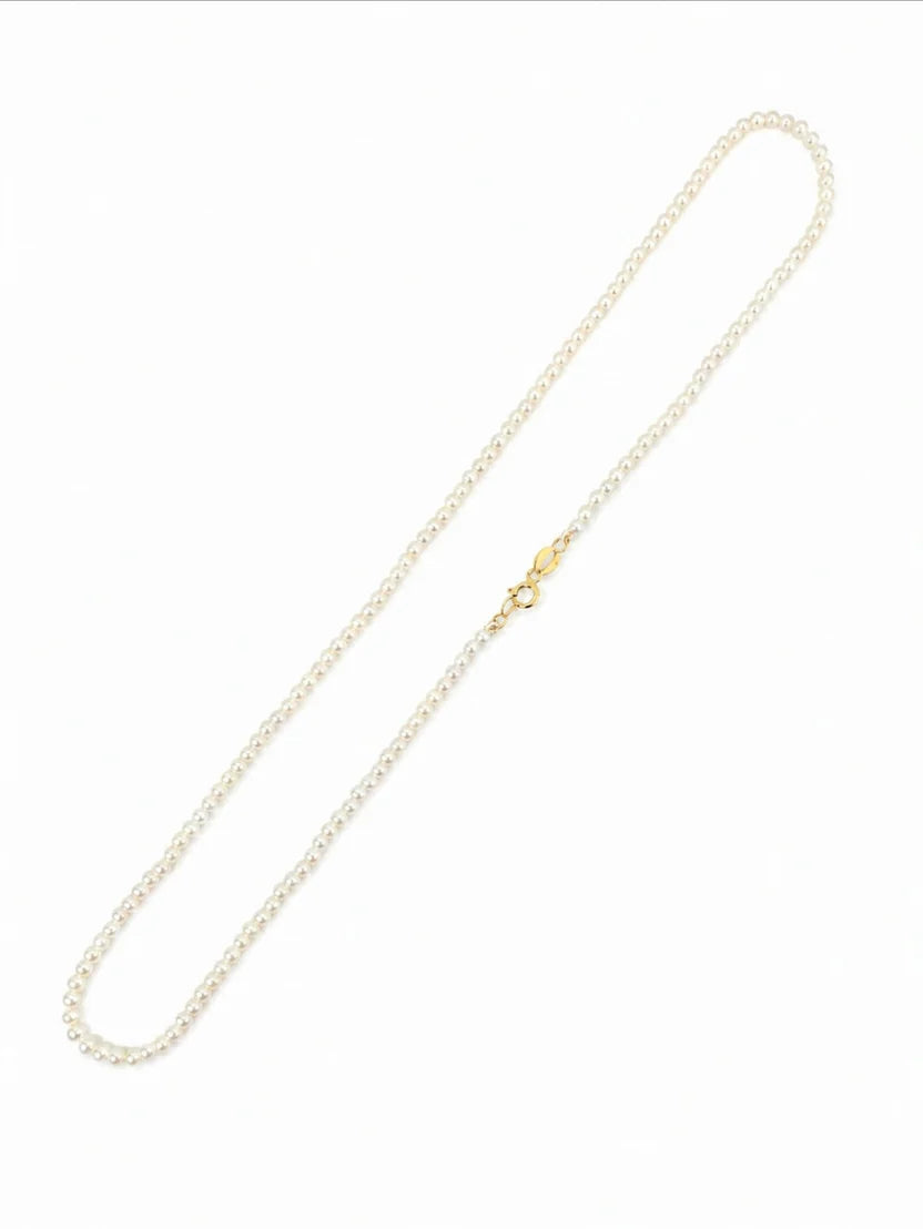 Perlový náhrdelník MIA AAAA 2,7 mm | Pravé sladkovodní perly | 14kt zlato